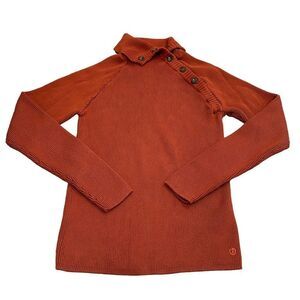 Orange Knit Turtle Neck Sweater Medium